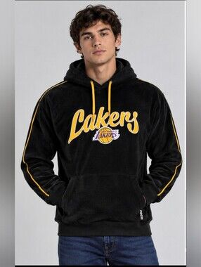 Los Angeles Lakers Hoodie NWT Women’s,men FOCO Velvet Velour NBA Black Sweatshir